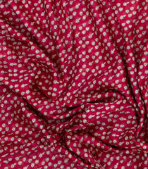 Crimson Printed Chanderi Cotton Saree With Floral Motifs-CC1723