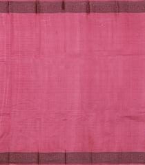 Pink Woven Tussar Silk Saree With Floral Buttas-TU3412