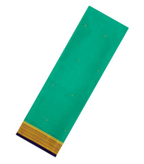 Aquamarine Woven Mysore Silk Saree With Buttas & Contrast Border-MS3609