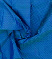 Blue Handloom Kanchipuram Silk Saree With Payadi Checks-KA13934