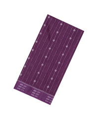 Dark Lilac Woven Art Bhagalpur Cotton Saree With Thread & Zari Stripes-SY0274