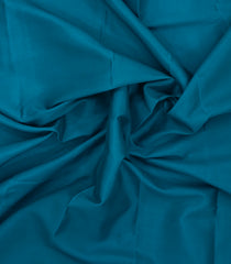 Cyan Woven Mysore Silk Saree With Contrast Border-MS3854