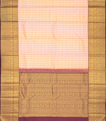 Multi Colour Handloom Korvai Kanchipuram Silk Saree With Checks-KA13452