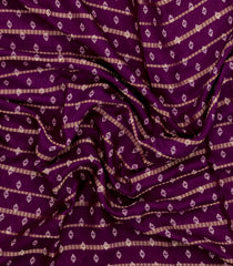 Dark Purple Printed Synthetics Dola Saree Zari Stripes-BL5291
