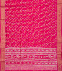 Hot Pink Woven Synthetic Dola Silk Saree With Floral Motifs-BL4644