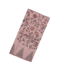 Dusty Pink Printed Art Dupion Saree With Printed Temple Border-BL5075