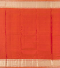 Orange Handloom Kanchipuram Silk Saree With Meena Floral Motifs-KA13573
