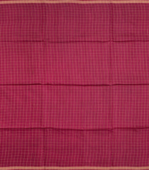Chesnutt Pink Woven Tussar Silk Saree With Checks-TU3513
