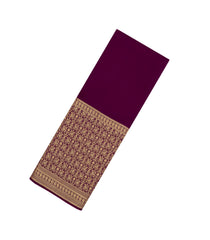 Magenta Woven Synthetic Viscose Saree With Annam Zari Border-BL5053