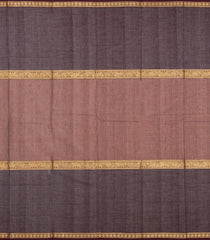 Dusty Peach Handloom Muppagam Kanchi Cotton Saree With Checks & Buttas-KC1761