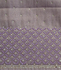 Lavender Woven Synthetic Blended Tissue Saree With Embroidered Border-EN2002