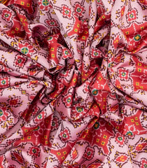 Red Woven Blended Silk Saree With Ikat Motifs & Hand Embroidered Selvage-EN1704