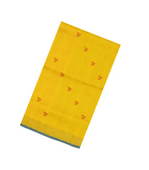 Yellow Handloom Uppada Silk Saree With Meena Floral Buttas-UP0367