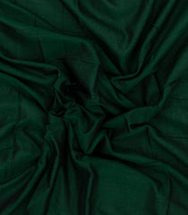 Bottle Green Woven Chirala Cotton Saree With Contrast Border & Pallu-CR1389