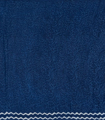 Indigo Printed Jaipur Cotton Saree With Floral Motifs-JC1597