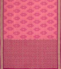 Peach Woven Art Dupion Saree With Printed Tie & Dye Motifs & Contrast Border-BL4980