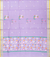 Lavender Handloom Kota Silk Saree With Meena Bird Motifs-KO1042