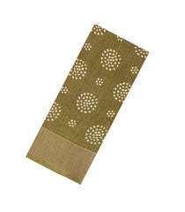 Olive Green Printed Synthetic Dola Silk Saree With Motifs & Zari Stripes-SY0448