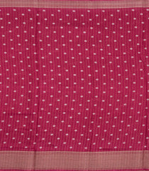 Crimson Printed Synthetic Dola Silk Saree With Motifs & Zari Stripes-SY0435