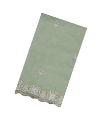 Cardamom Green Woven Synthetic Blended Saree With Embroidered Motifs-EN1995