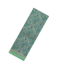 Green Printed Pure Silk Saree With Floral Motifs-PS0822