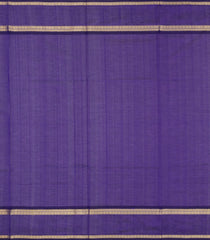 Violet Handloom Silk Cotton Saree With Stripes & Contrast Border-SC4563