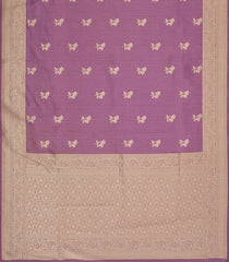 Lilac Woven Art Dupion Saree With Floral Buttas-BL5958