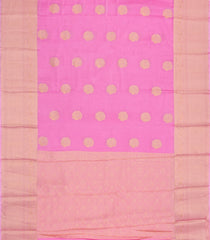 Pink Woven Blended Viscose Saree With Zari Buttas-BL6089