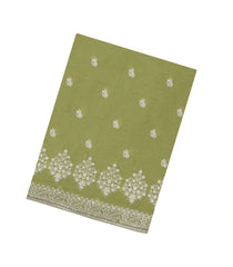 Green Woven Synthetic Blended Saree With Embroidered Motifs-EN2014