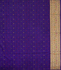 Violet Woven Art Dupion Saree With Meena Floral Border-BL5950