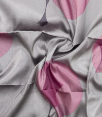 Dark Grey Woven Art Dupion Saree With Abstract Motifs-BL4984