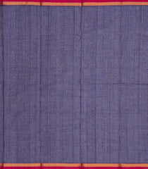 Violet Handloom Kanchi Cotton Saree With Yazhi Buttas