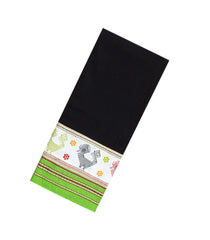 Black Woven Cotton Saree With Kasuti Hand Embroidered Border & Pallu-EN1765