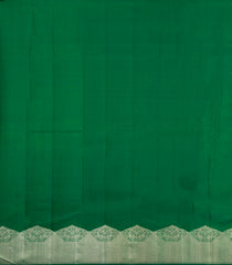 Green Handloom Kanchipuram Silk Saree With Annam Motifs-KA15027-Green