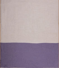 Taupe Printed Synthetic Linen Saree With Contrast Pallu-SY0322