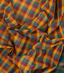 Multi Colour Handloom Rasipuram Cotton Saree With Checks-RA2393