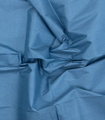 Steel Blue Printed Tussar Silk Saree With Stripes-TU3375