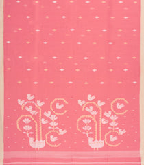 Peach Handloom Bengal Cotton Saree With Buttas-BG1987