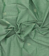 Cardamom Green Handloom Kanchi Cotton Saree With Buttas-KC1767
