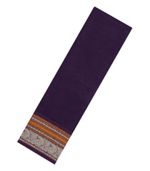 Dark Purple Handloom Kanchi Cotton Saree With Buttas-KC1772