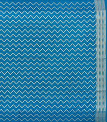 Sky Blue Woven Art Dupion Saree With Floral Buttas-BL5954