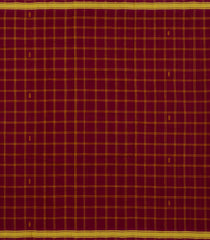 Crimson Woven Kadappa Cotton Saree With Checks-KN0759