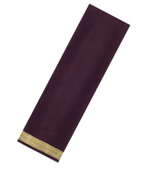 Dark Brown Woven Mysore Silk Saree With Zari Border-MS3631
