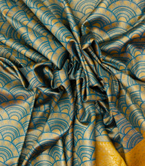 Yellow Woven Blended Tissue Silk Saree With Elephant Motifs-BL3894