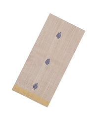 Taupe Woven Tussar Silk Saree With Mango Buttas-TU3239
