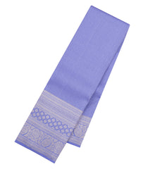 Lavender Handloom Kanchipuram Silk Saree With Zari Stripes-KA16600