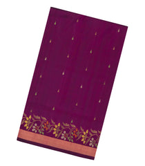 Magenta Handloom Uppada Silk Saree With Meena Floral Motifs-UP0429