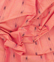 Peach Woven Rasipuram Cotton Saree With Floral Buttas-RA2565