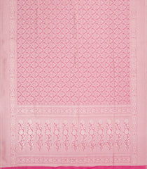 Pink Woven Art Dupion Saree With Floral Zari Motifs-BL5919