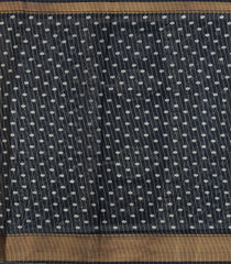 Grey Printed Synthetic Dola Saree With Zari Stripes & Border-BL5393